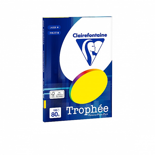 TROPHEE A4 80G INTENS ASSORTI 100V 1876/0C
